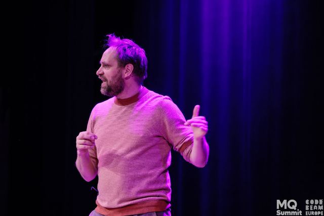 A talk on the main stage